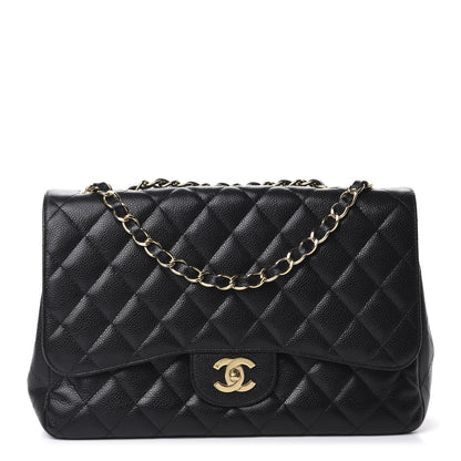 Chanel Caviar Quilted Jumbo Single Flap Black 1 of 12