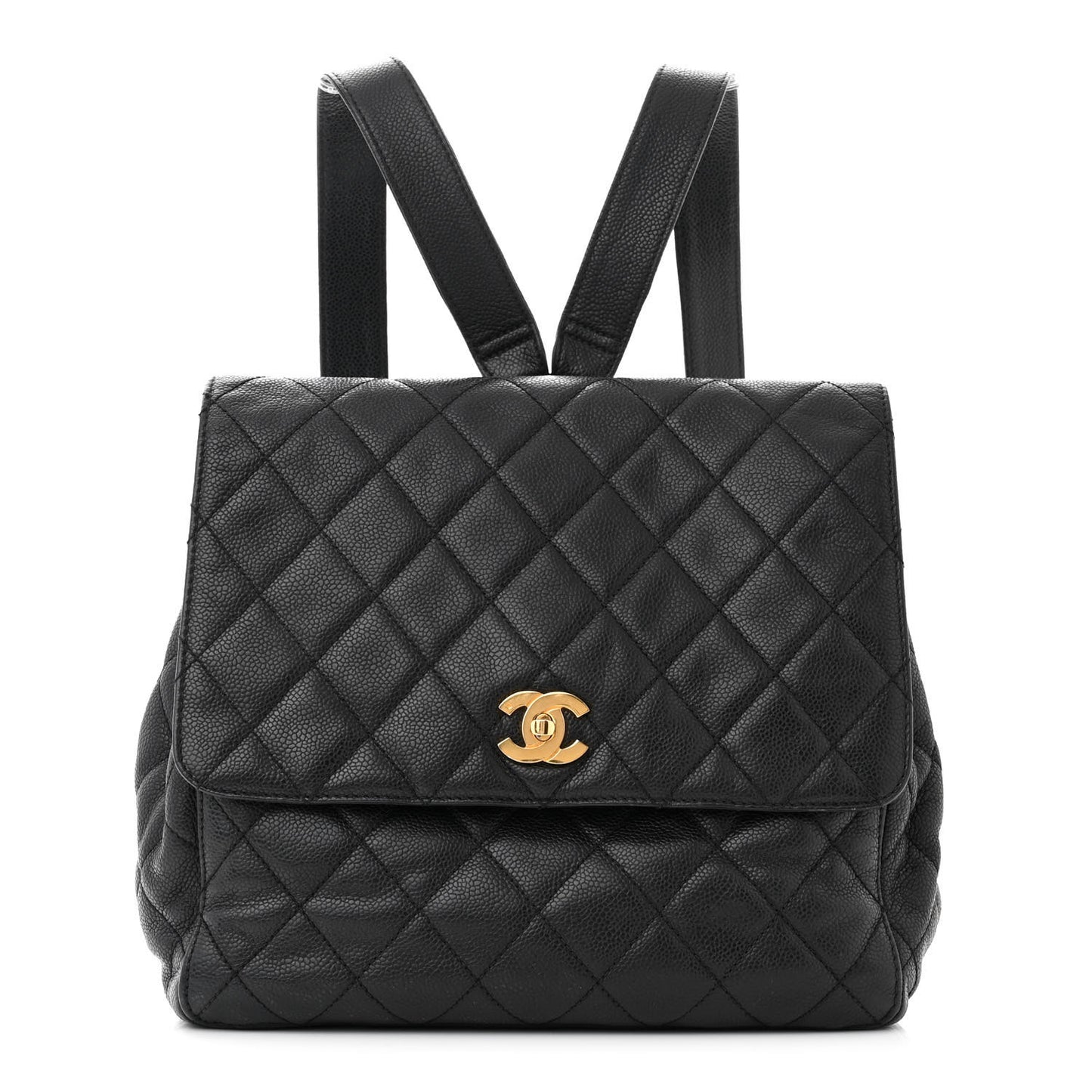 Caviar Quilted Backpack Black