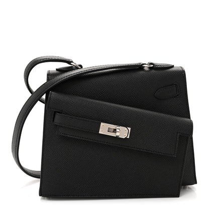 Hermes Epsom Kelly En Desordre Sellier 20 Black 1 of 11