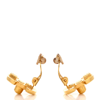 Chanel Metal CC Turnlock Clip On Earrings Gold 3 of 4