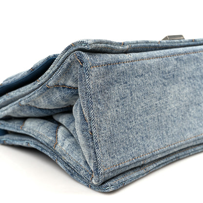 Balenciaga Washed Denim Quilted Medium Crush Chain Bag Denim Blue 9 of 10