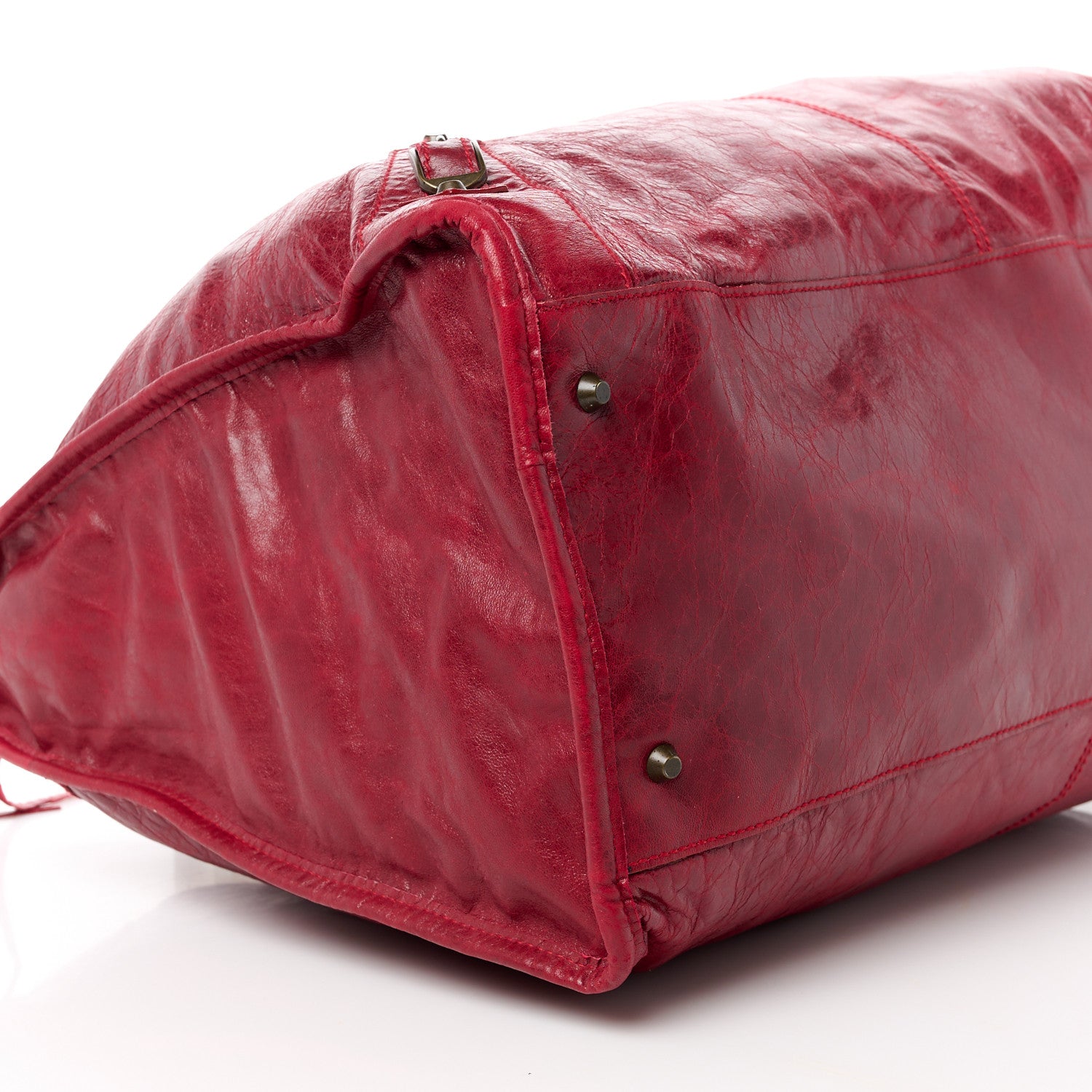 Balenciaga Agneau Classic Hardware Weekender Rouge Theatre 9 of 14