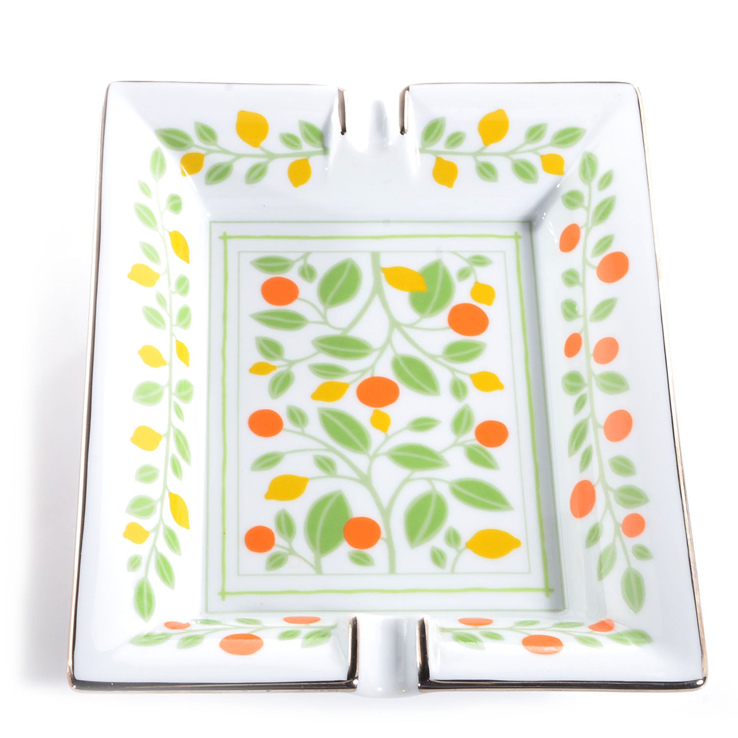 Hermes Printed Porcelain Fruit Tree Ashtray 1 of 6