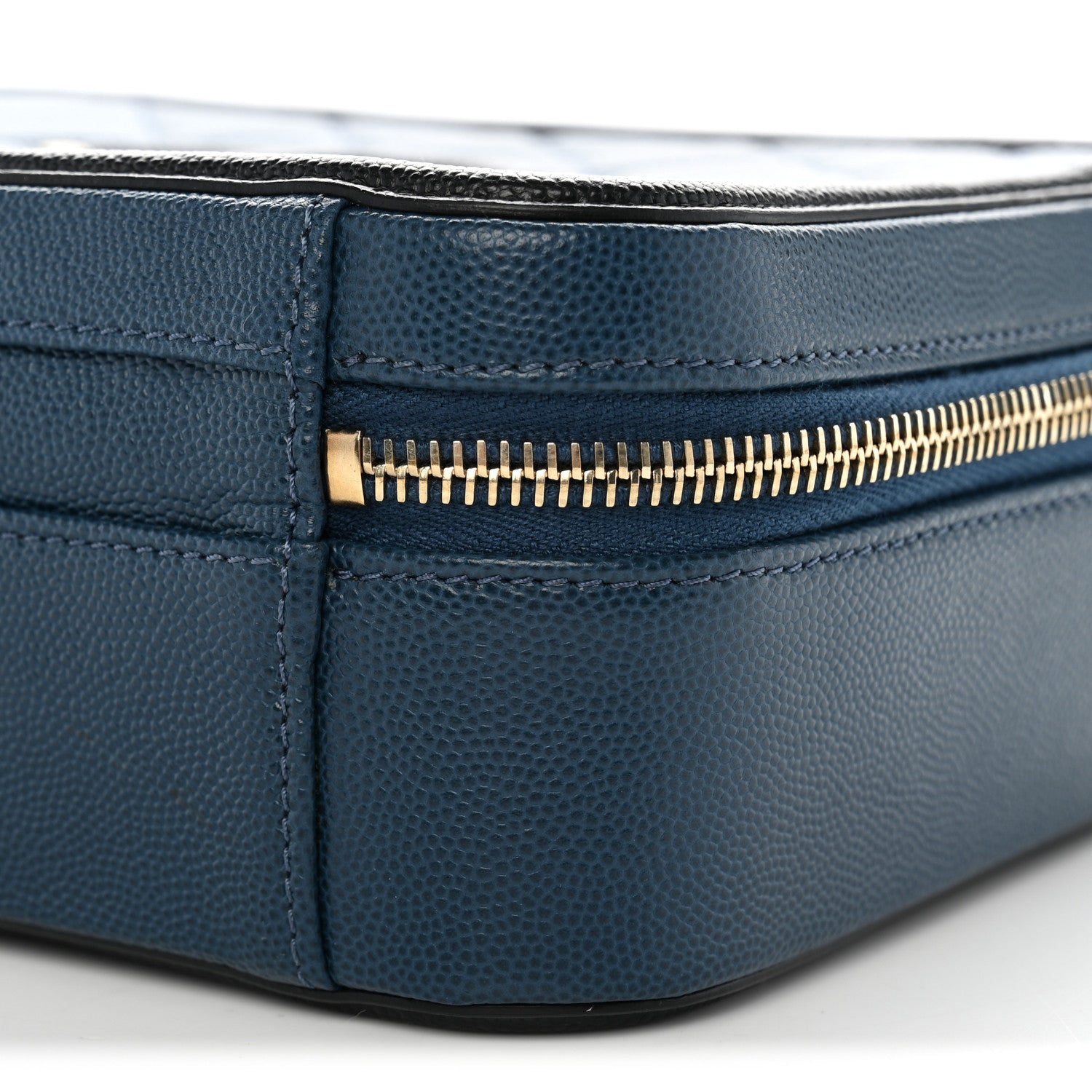 Chanel Caviar Quilted Medium CC Filigree Vanity Case Navy Black 10 of 11