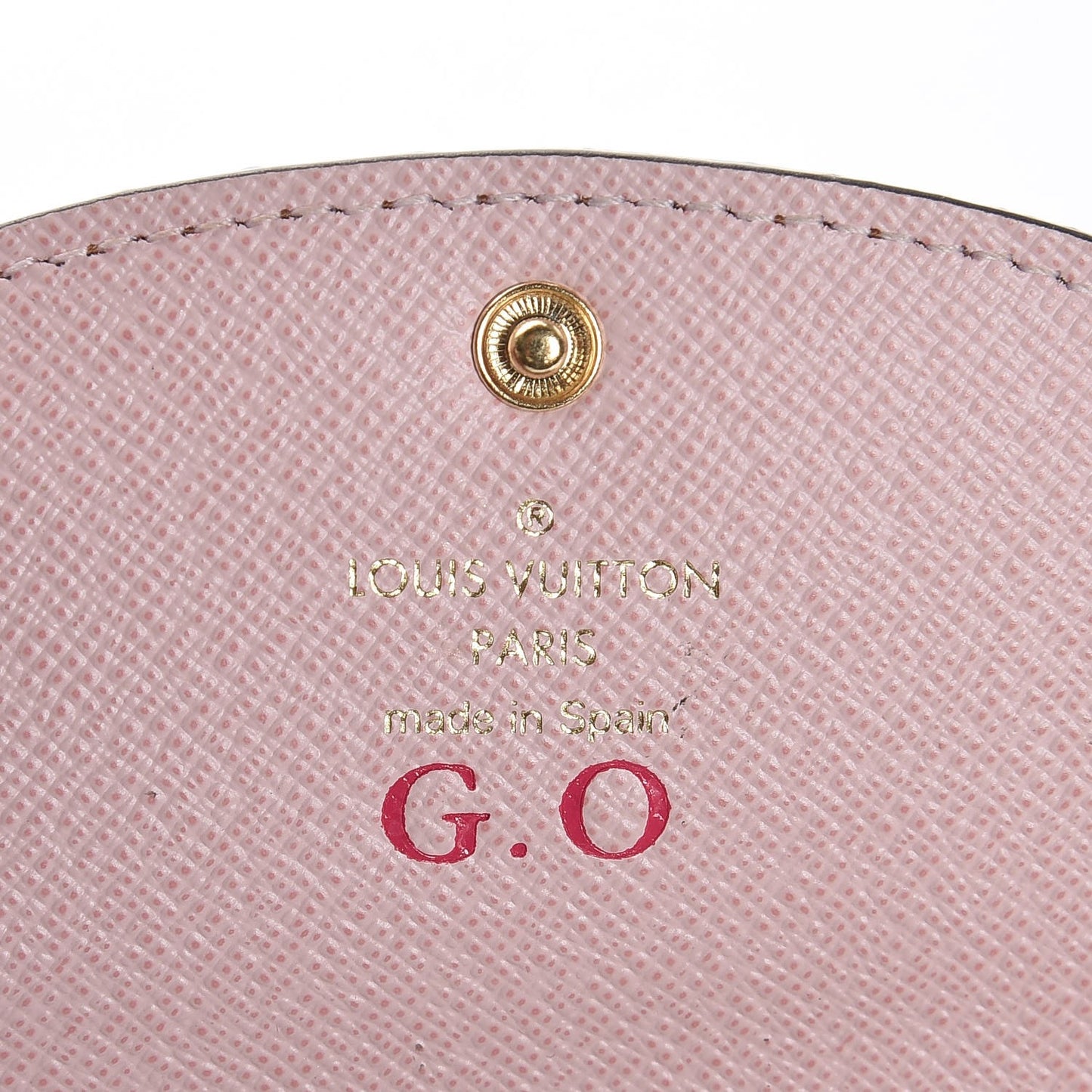 Damier Ebene Rosalie Coin Purse Rose Ballerine