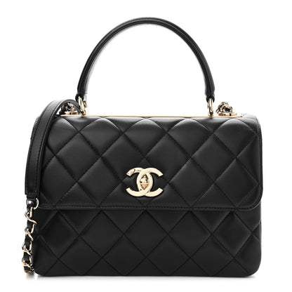Chanel Lambskin Quilted Small Trendy CC Dual Handle Flap Bag Black 1 of 10