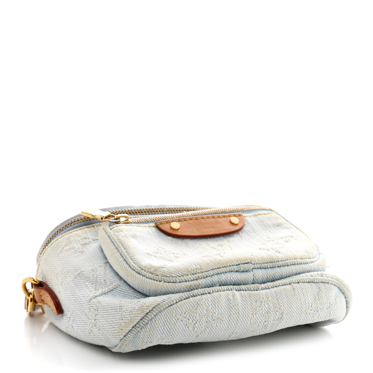 Louis Vuitton Monogram Denim Mini Bumbag Sky Blue 4 of 12