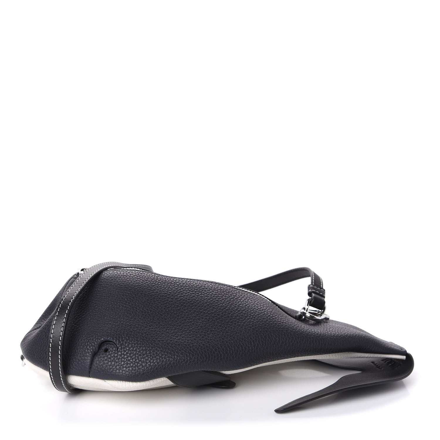 Loewe Calfskin Paula's Ibiza Mini Whale Crossbody Bag Black White 3 of 9