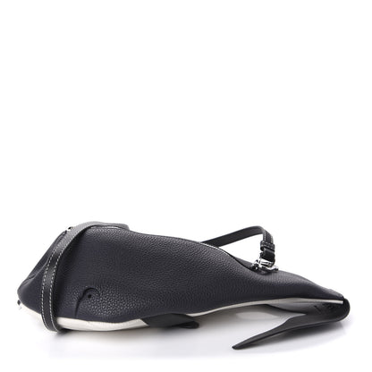 Loewe Calfskin Paula's Ibiza Mini Whale Crossbody Bag Black White 3 of 9