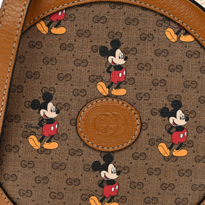 Gucci X DISNEY Mini Vintage GG Supreme Monogram Mickey Mouse Round Shoulder Bag Beige Vintage Sun Oil 8 of 11