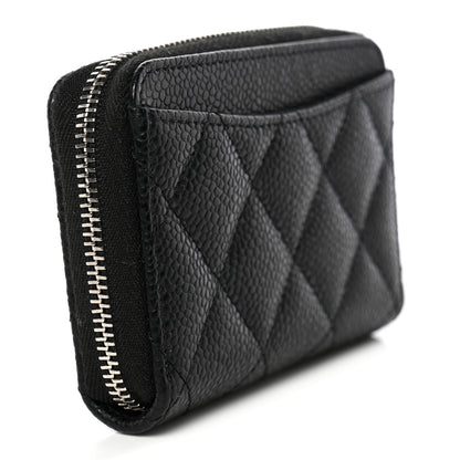 Chanel Caviar Quilted Zip Coin Purse Black 3 of 8