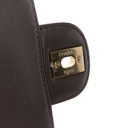 Chanel Shaded Patent Calfskin Quilted Mini Rectangular Flap Green Orange Dark Brown 6 of 11