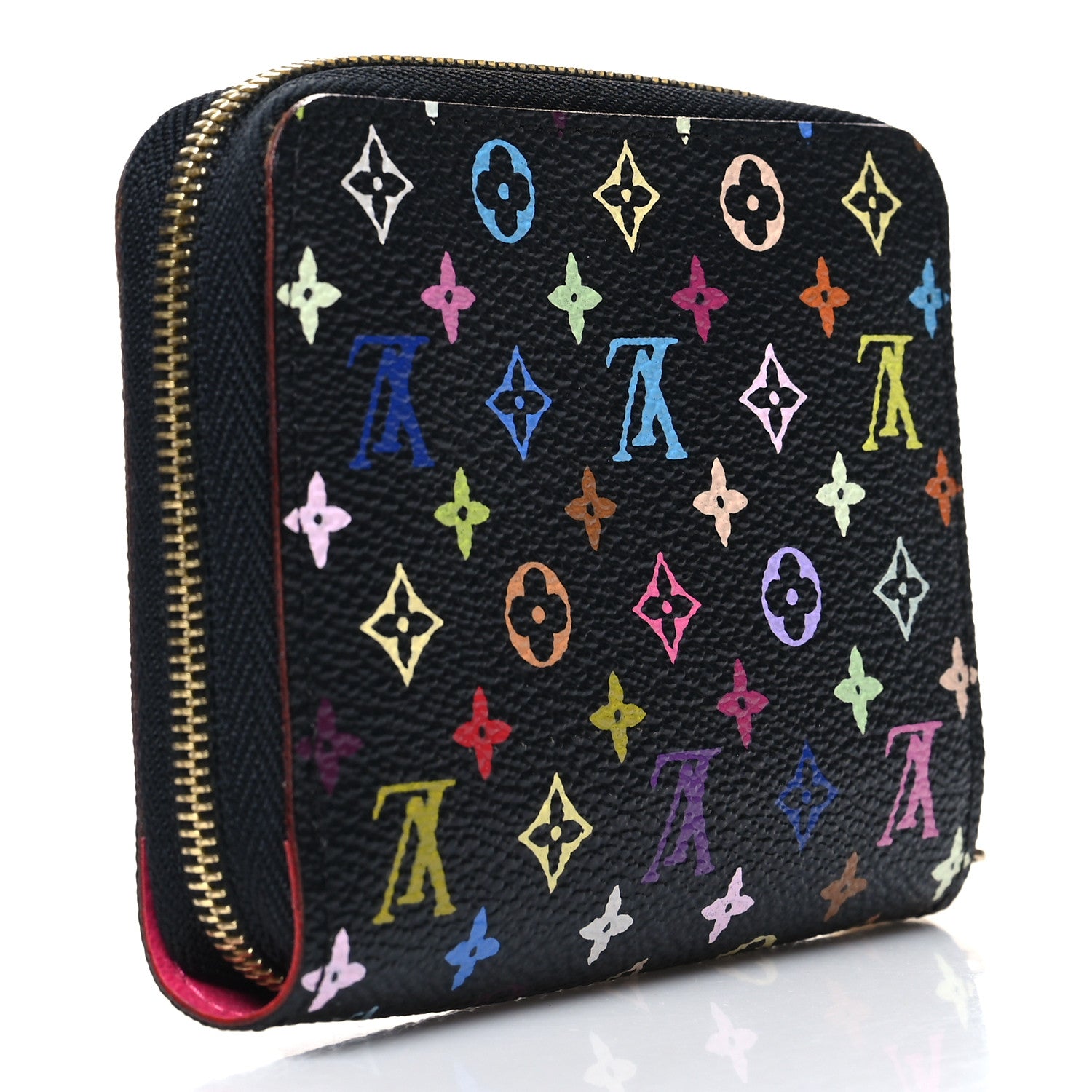 Louis Vuitton Monogram Multicolor Zippy Coin Purse Black Grenade 3 of 8