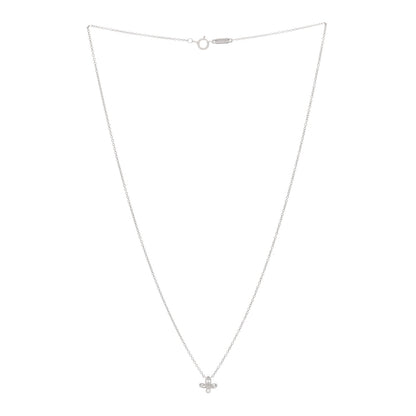 Tiffany Platinum Diamond Fleur de Lis Pendant Necklace 3 of 6