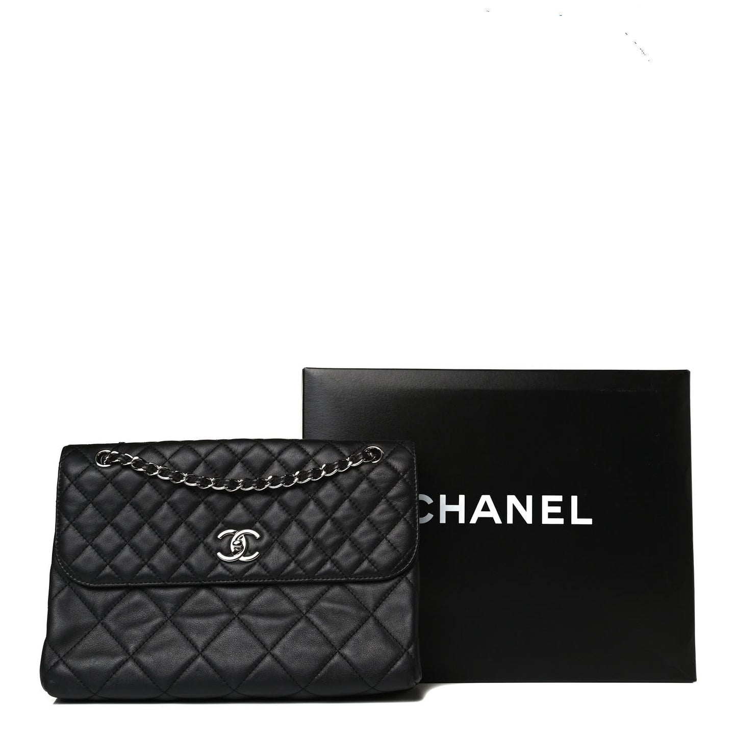 Calfskin Quilted In The Business Flap Bag Black
