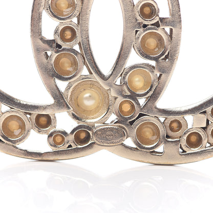 Chanel Pearl CC Brooch Light Gold 4 of 4
