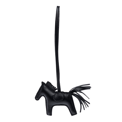 Hermes Milo Lambskin Grigri Rodeo Horse Bag Charm PM So Black 1 of 4