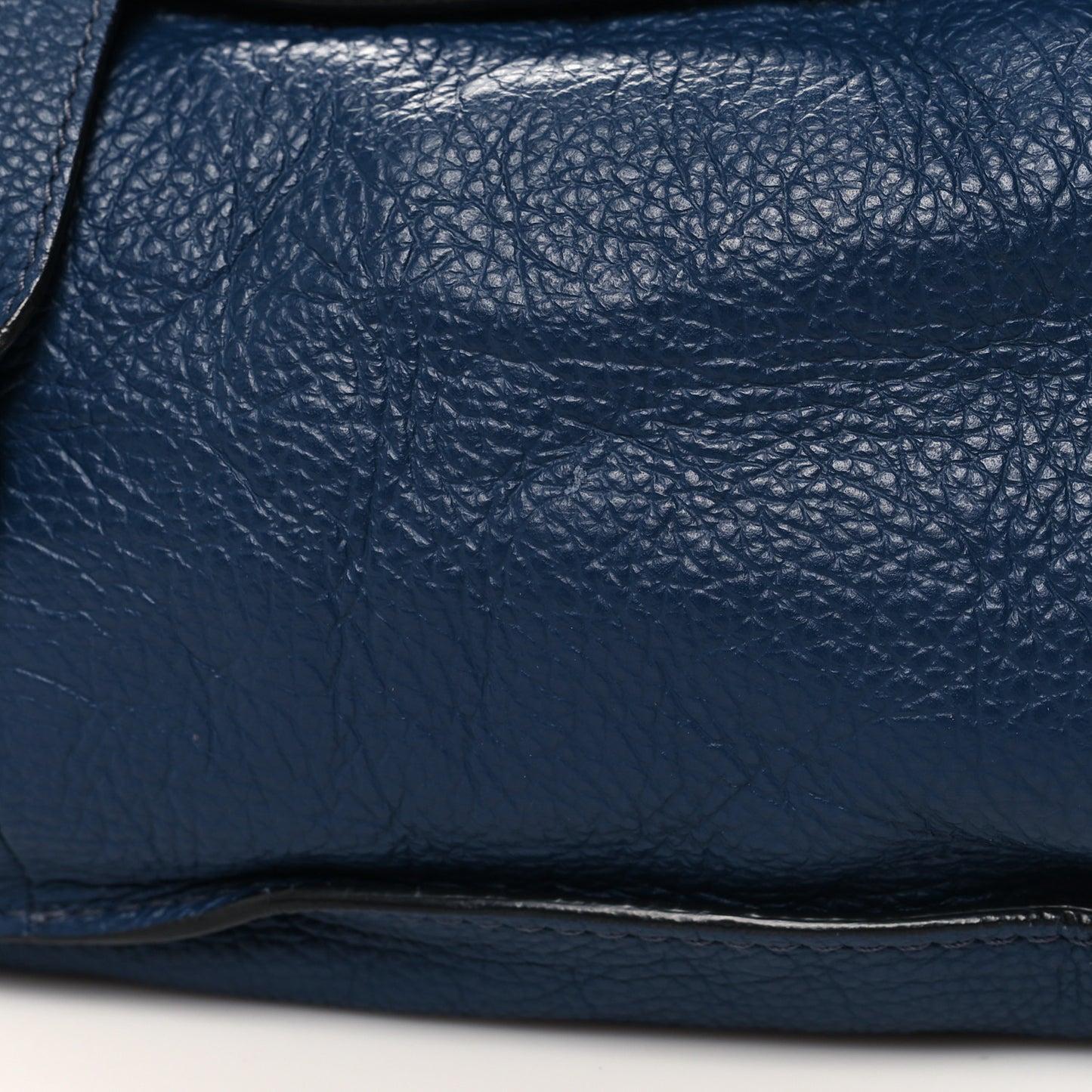 Calfskin Large Marcie Satchel Royal Navy