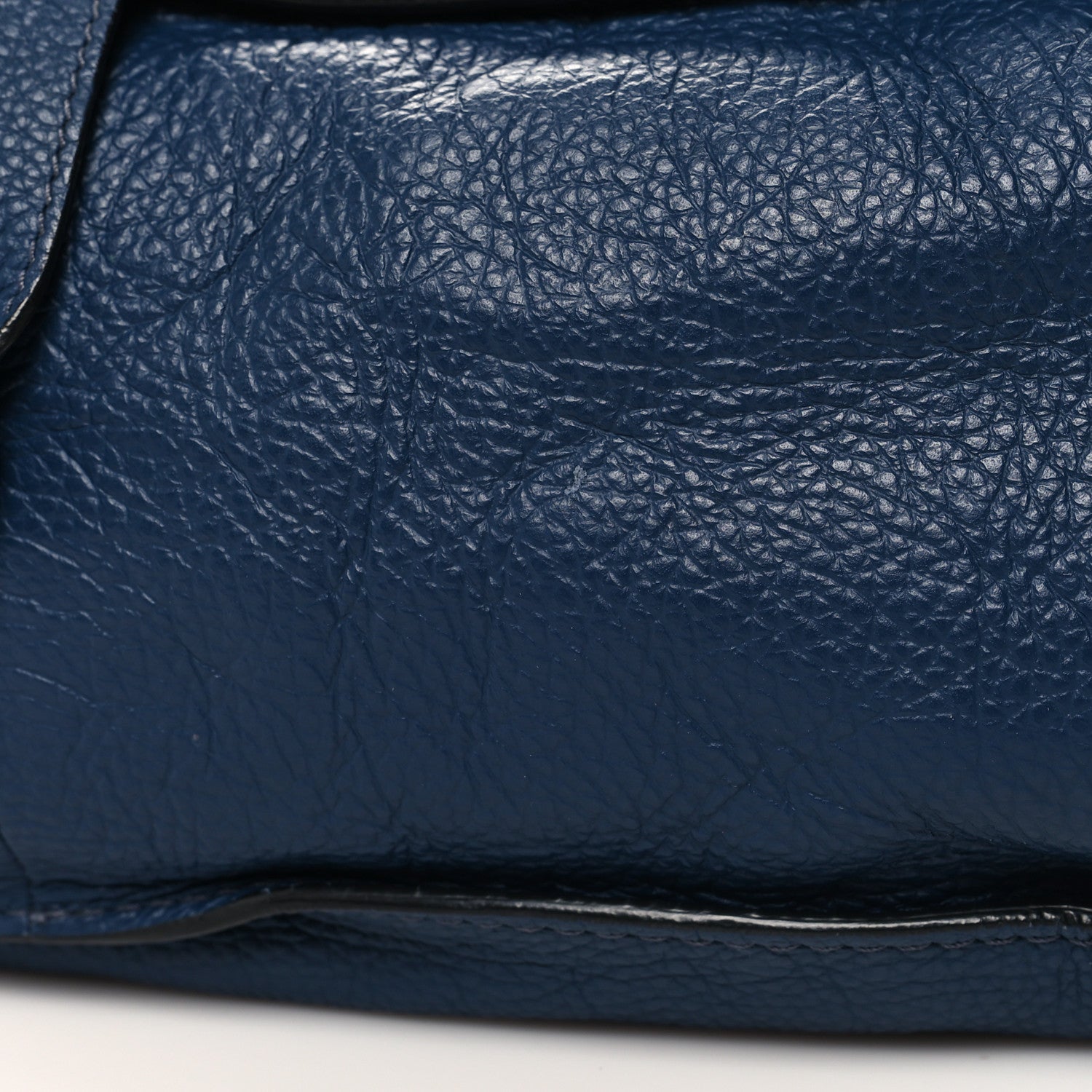 Chloe Calfskin Large Marcie Satchel Royal Navy 10 of 11