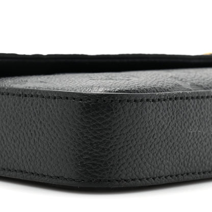 Louis Vuitton Empreinte Pochette Felicie Chain Wallet Black 10 of 13