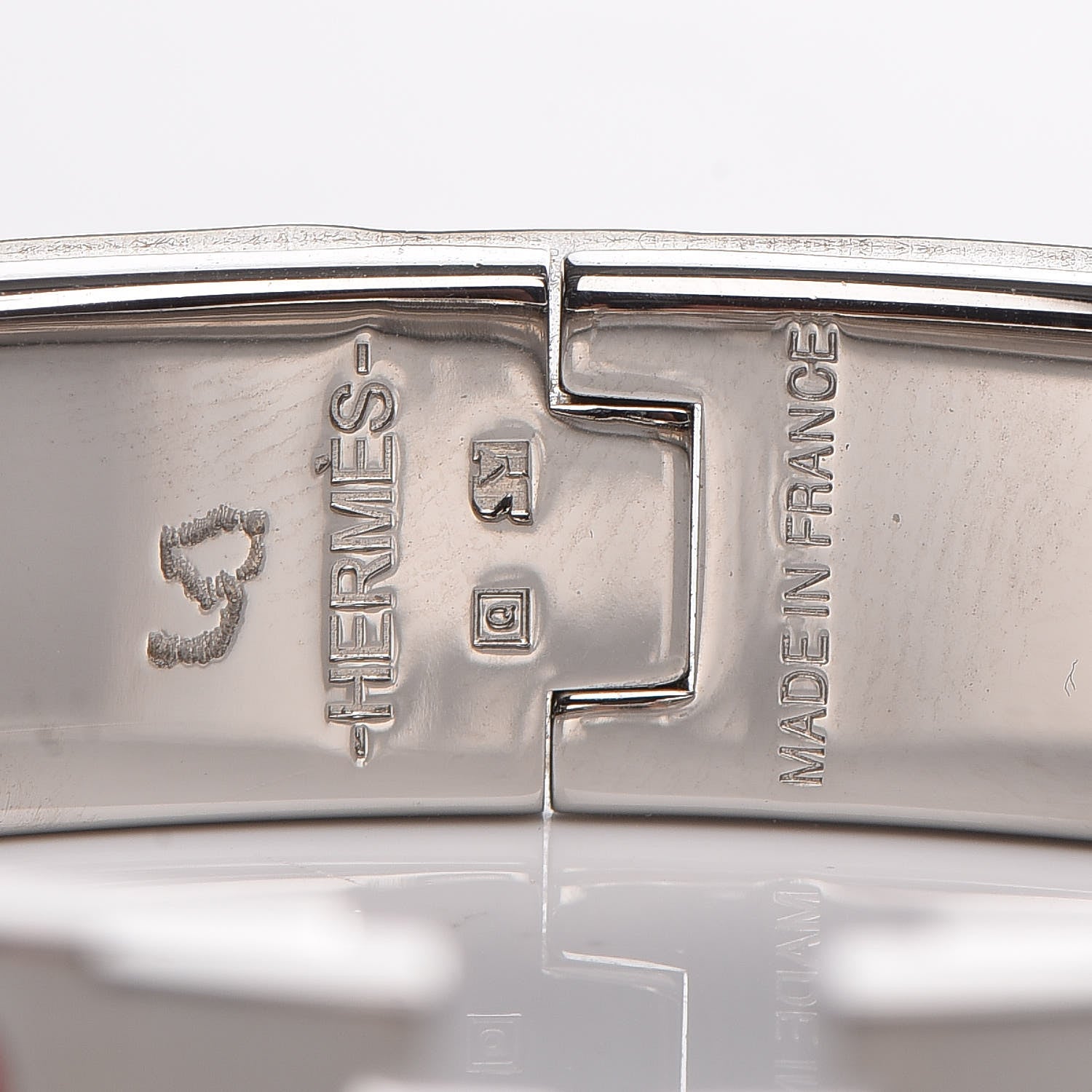 Hermes Enamel Narrow Clic Clac H Bracelet PM Rouge Amarante 4 of 10