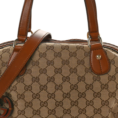 Gucci Monogram Small Brick Lane Boston Light Brown 8 of 10