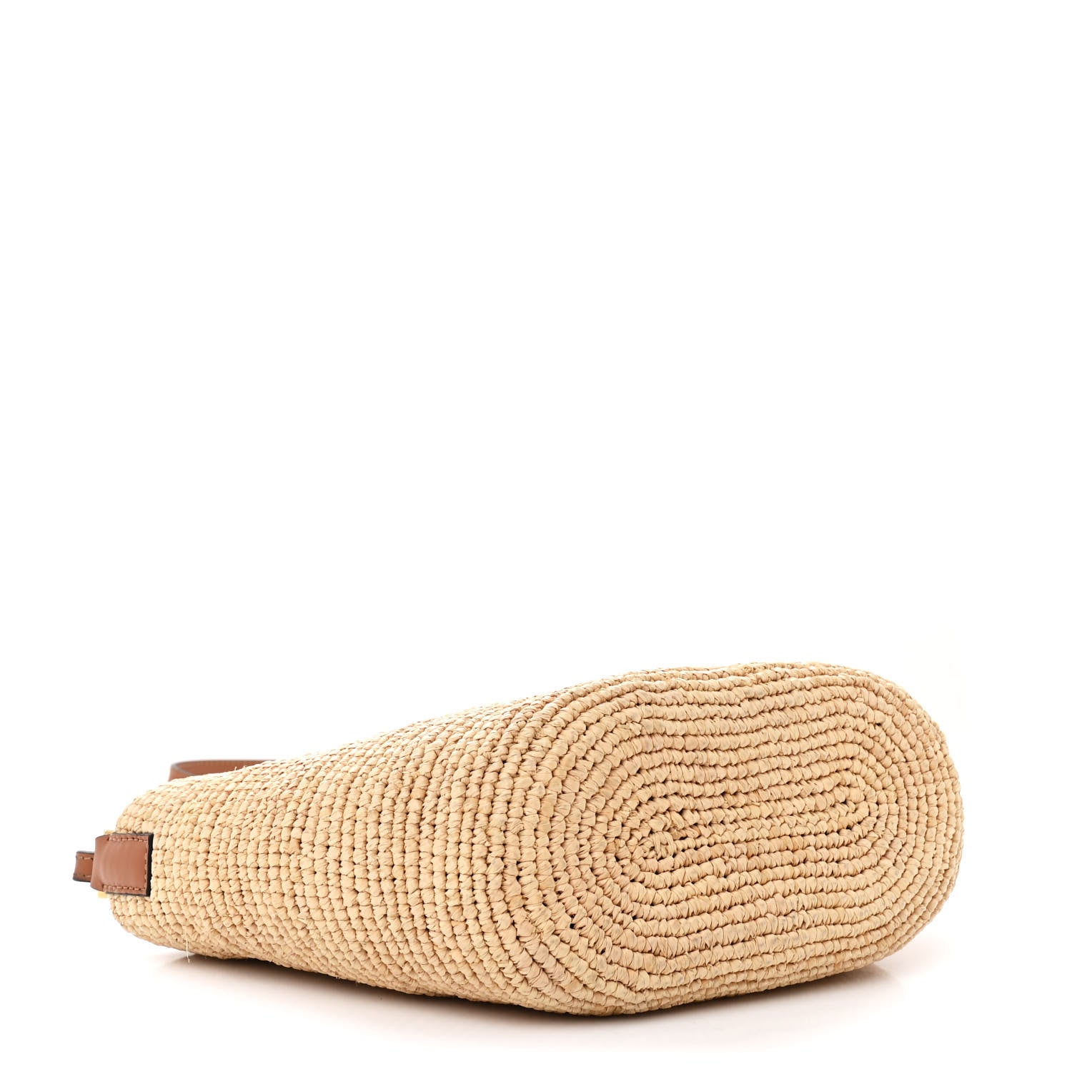 Loewe Calfskin Raffia Paulas Ibiza Pochette Bag Natural Tan 4 of 12