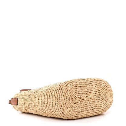 Loewe Calfskin Raffia Paulas Ibiza Pochette Bag Natural Tan 4 of 12