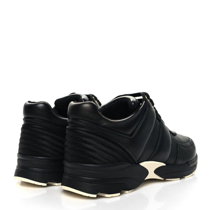 Chanel Calfskin Womens Sneakers 36 Black White 4 of 8