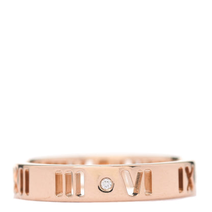 Tiffany 18K Rose Gold Diamond Atlas Pierced Ring 49 4.75 3 of 4