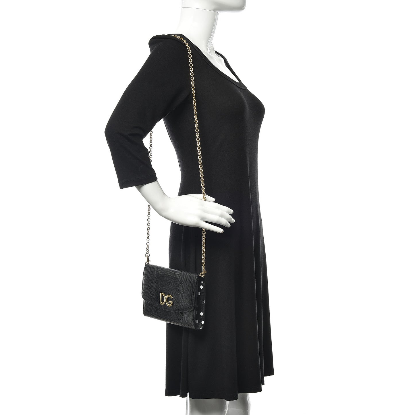 Lizard Effect Wallet On Chain Black