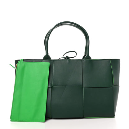 Bottega Veneta Calfskin Maxi Intrecciato Medium Arco Tote Raintree 3 of 10