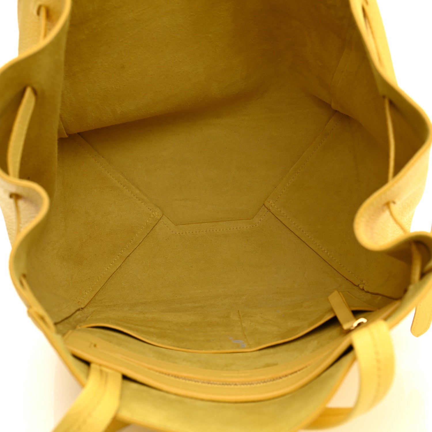 Celine Soft Grained Calfskin Small Belt Cabas Phantom Citron 5 of 12