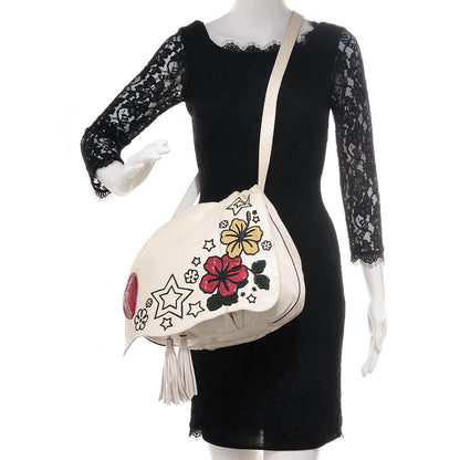 Gucci Python Flower Tattoo Tribeca Messenger Bag Ivory 2 of 7