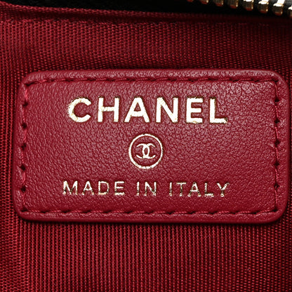 Chanel Goatskin Quilted Chanel 19 Flat Wallet Pouch Black 6 of 8