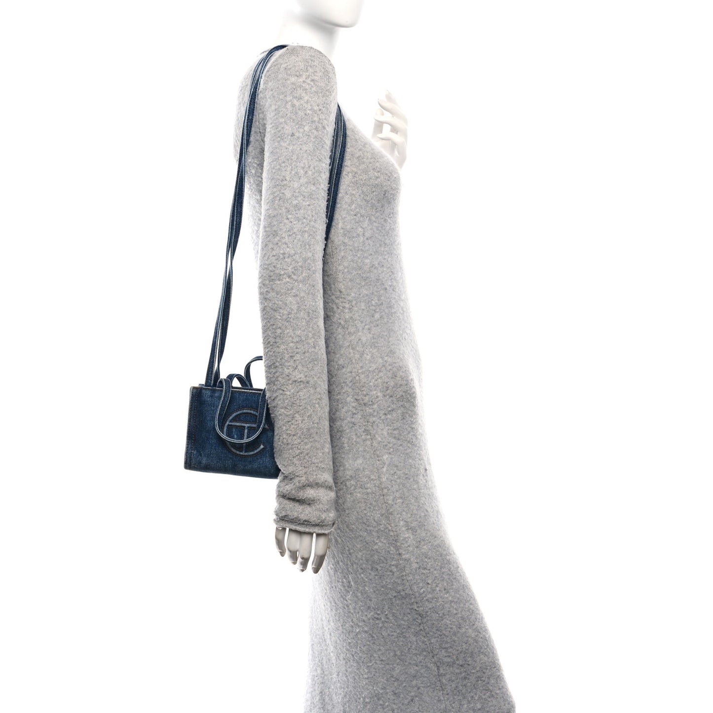 Denim Small Shopping Bag Blue