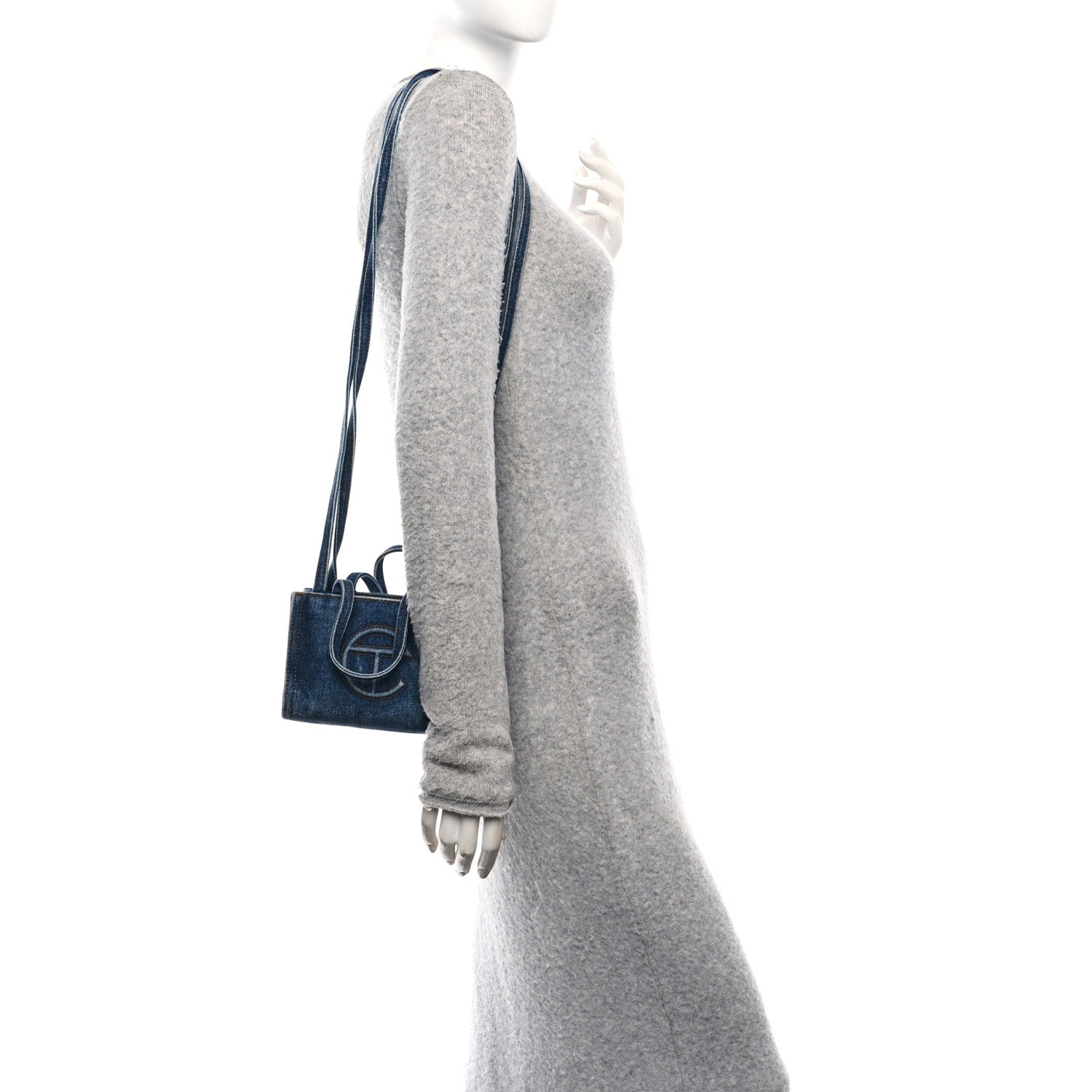 Telfar Denim Small Shopping Bag Blue 2 of 13