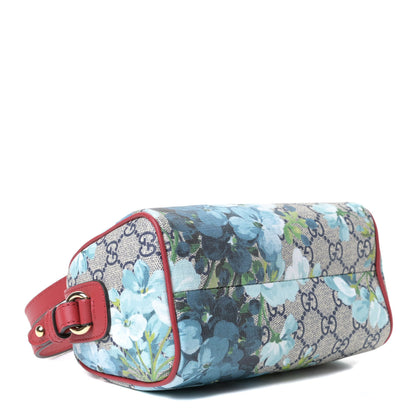 Gucci GG Supreme Monogram Blooms Mini Boston Navy Blue Hibiscus 3 of 4