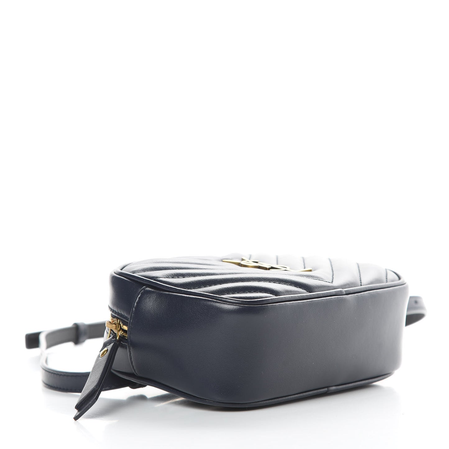 Calfskin Matelasse Monogram Lou Belt Bag Blue