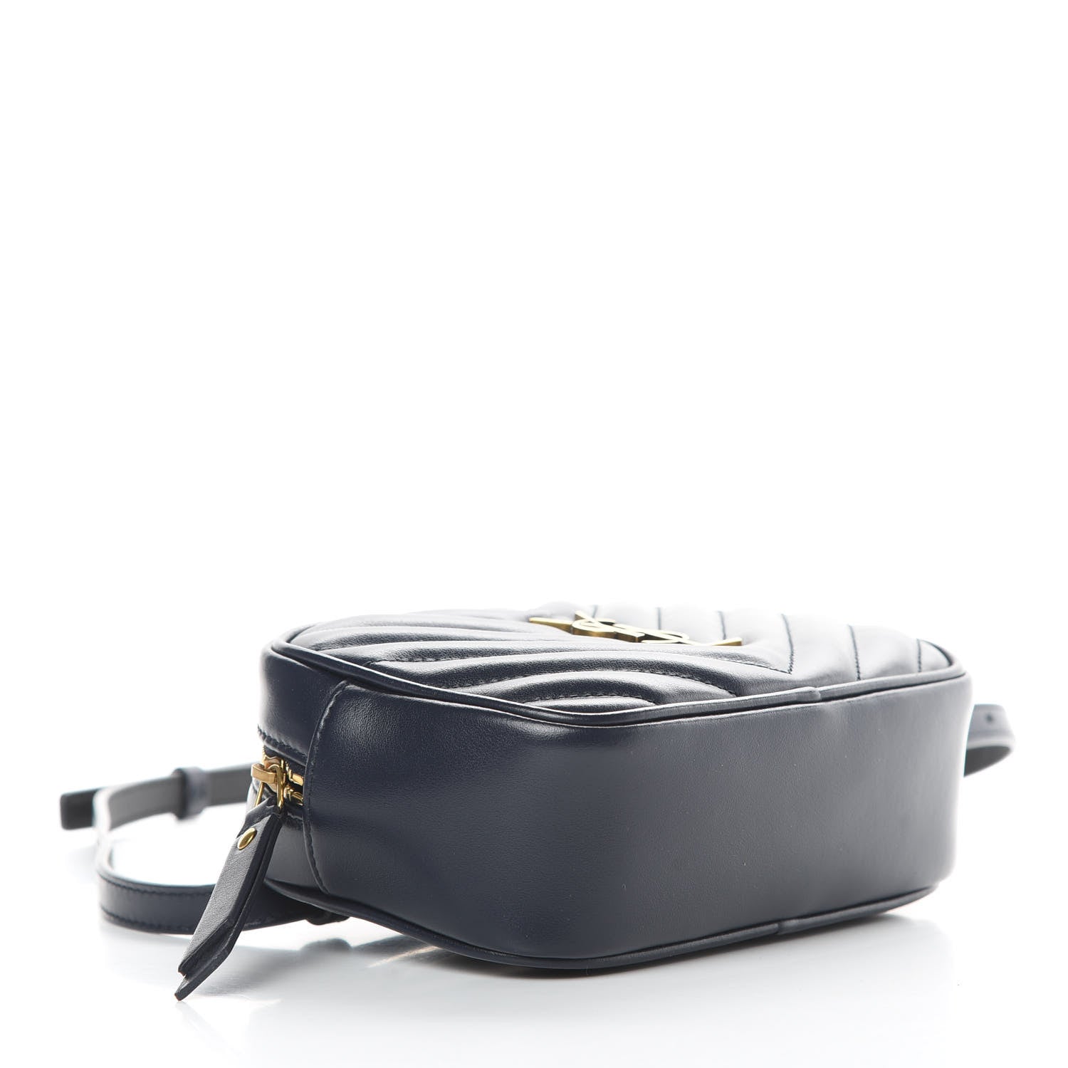 Saint Laurent Calfskin Matelasse Monogram Lou Belt Bag Blue 4 of 12