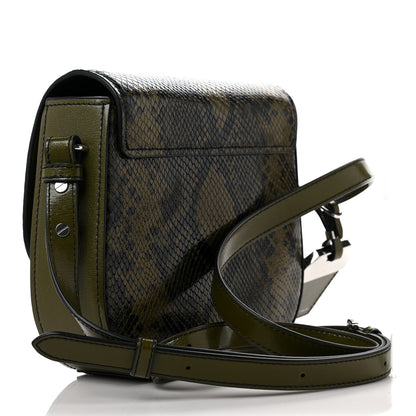 Marc Jacobs Snakeskin Embossed Mini Rider Crossbody Dark Martini Olive Green 2 of 8