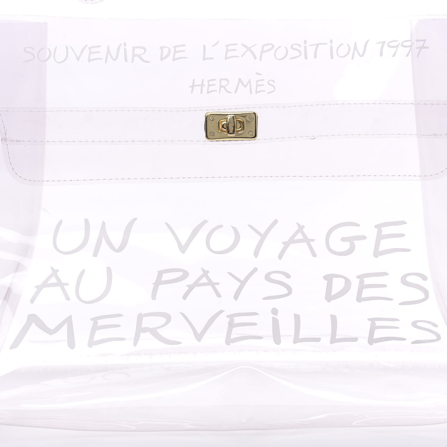 Hermes Vinyl Souvenir De L'Exposition Kelly Transparent 7 of 12