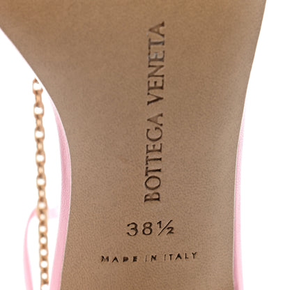 Bottega Veneta Lambskin Stretch Chain Strap 90mm Sandals 38.5 Blossom 7 of 8