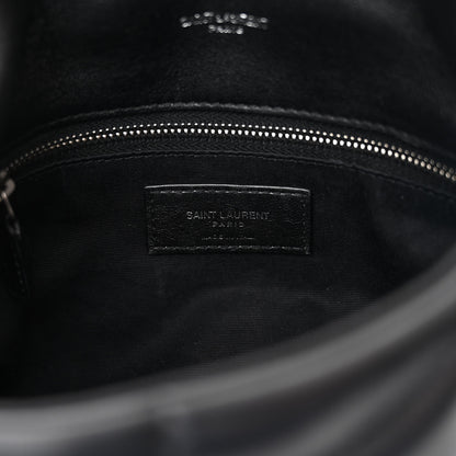Saint Laurent Lambskin Quilted Toy Loulou Puffer Monogram Chain Satchel Black 6 of 12