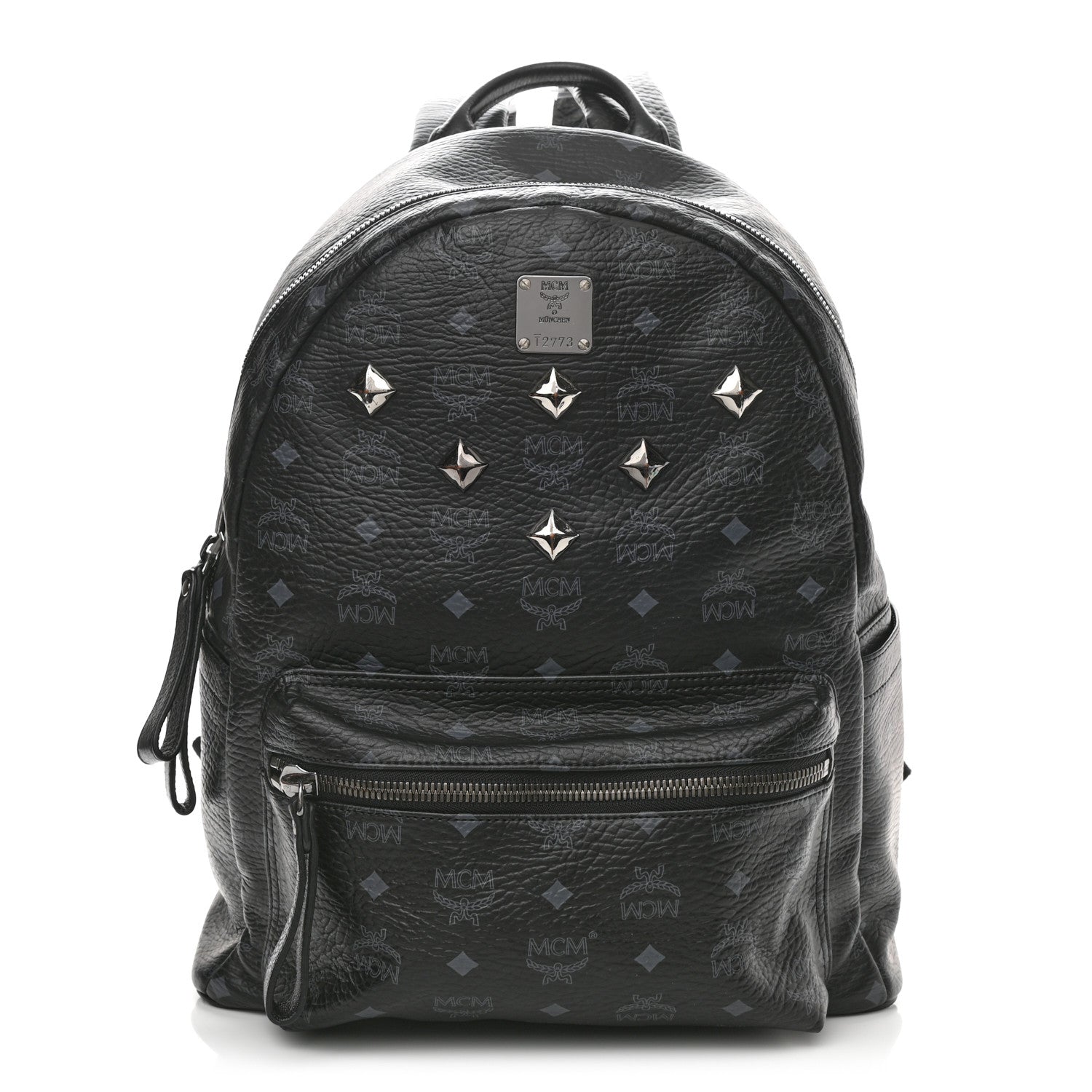 MCM Visetos Medium Sprinkle Stud Stark Backpack Black 1 of 10