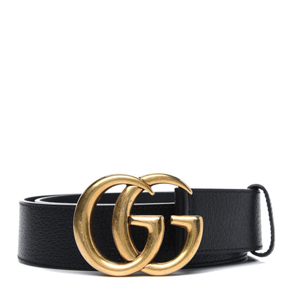 Gucci Textured Calfskin Double G 40mm Belt 95 38 Black 1 of 3