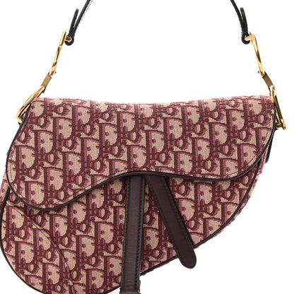 Christian Dior Oblique Saddle Bag Burgundy 8 of 10