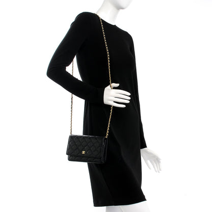 Chanel Caviar Quilted Wallet On Chain WOC Black 2 of 9