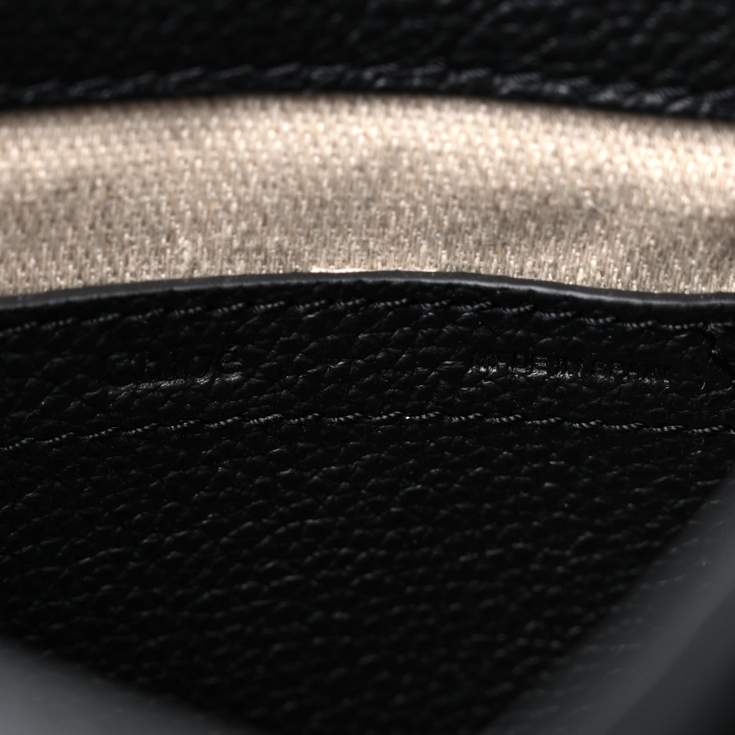 Grained Calfskin Small Marcie Saddle Bag Black