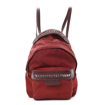 Stella McCartney Nylon Eco Alter Nappa Mini Falabella GO Backpack Burgundy 1 of 9